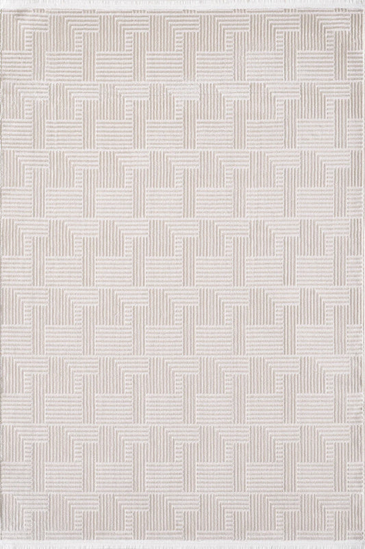 Modern Cream Bamboo Soft Area Rug – 13mm High Density Comfort– Pinterest Inspired Area Rug