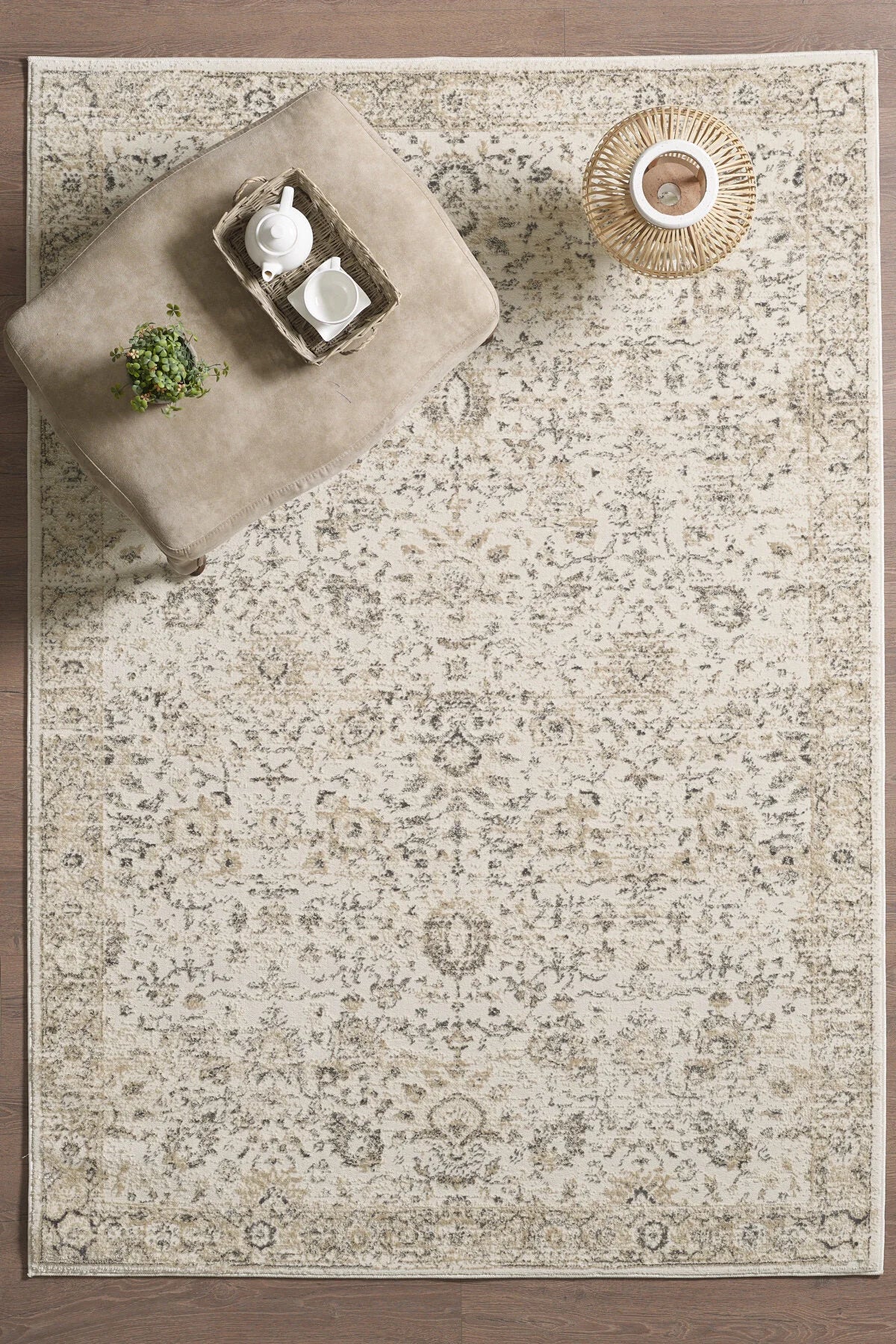 Vintage Cream Rug , 30mm Thick Pile, 2500 gr/m² Premium Carpet
