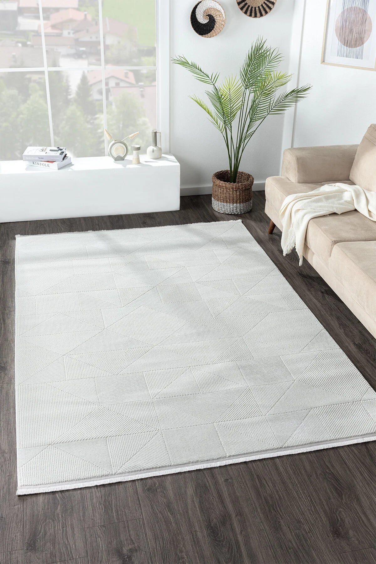 Modern Grey Geometric Soft Area Rug – 13mm High Density Comfort– Pinterest Inspired Area Rug