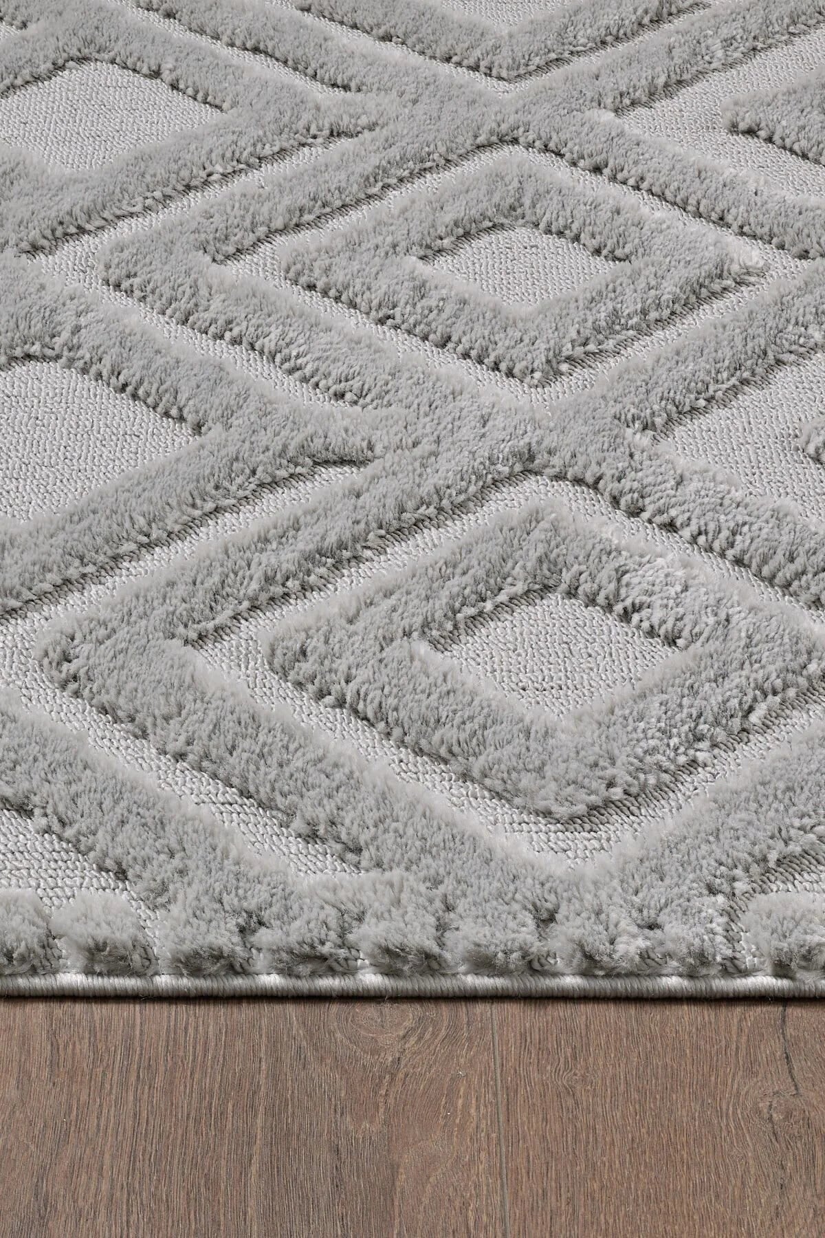 Grey Extra Soft Plush Area Rug – 30mm Thick Pile, 2500 gr/m² Premium Carpet