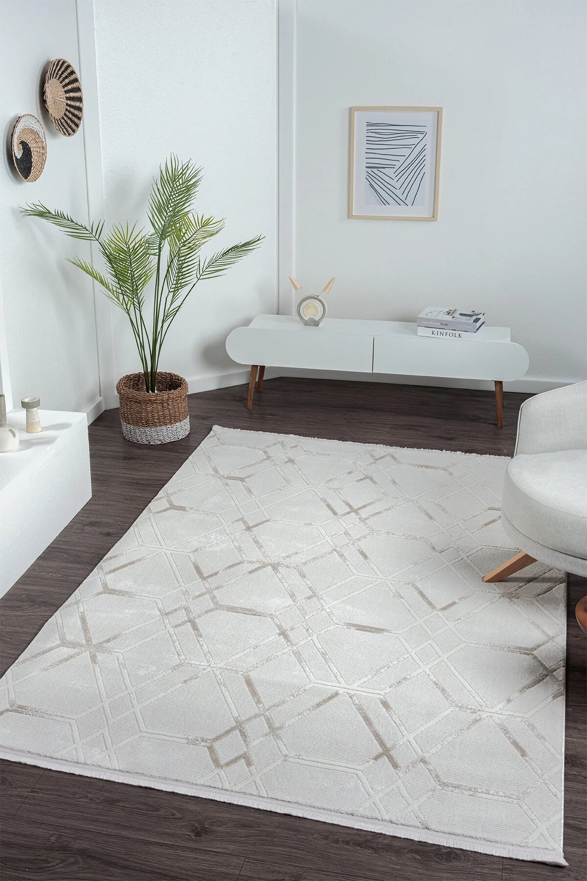 Modern Cream Bamboo Soft Area Rug – 13mm High Density Comfort– Pinterest Inspired Area Rug