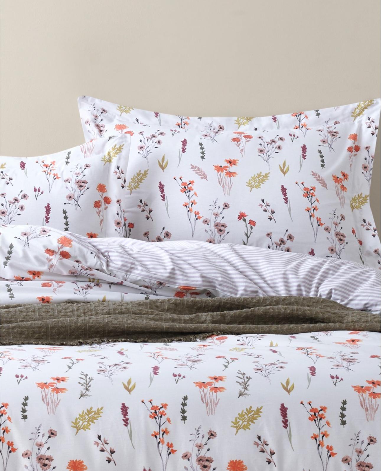 Bettwäsche-Set „Floral Dance“ | OEKO-TEX®-zertifiziertes Bettbezug-Set aus reiner Baumwolle – 144 TC