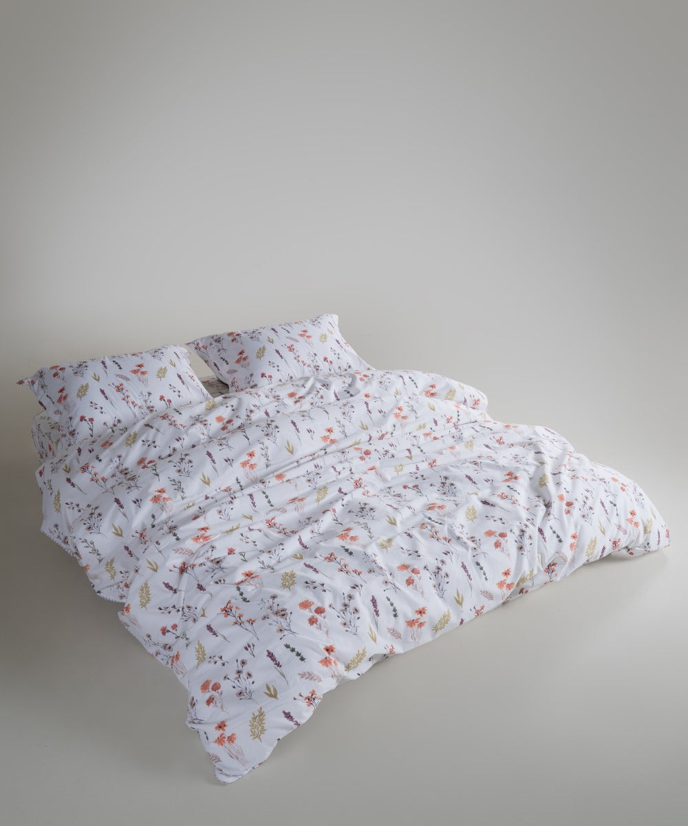 Bettwäsche-Set „Floral Dance“ | OEKO-TEX®-zertifiziertes Bettbezug-Set aus reiner Baumwolle – 144 TC