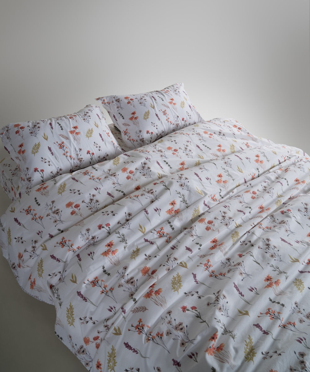 Bettwäsche-Set „Floral Dance“ | OEKO-TEX®-zertifiziertes Bettbezug-Set aus reiner Baumwolle – 144 TC