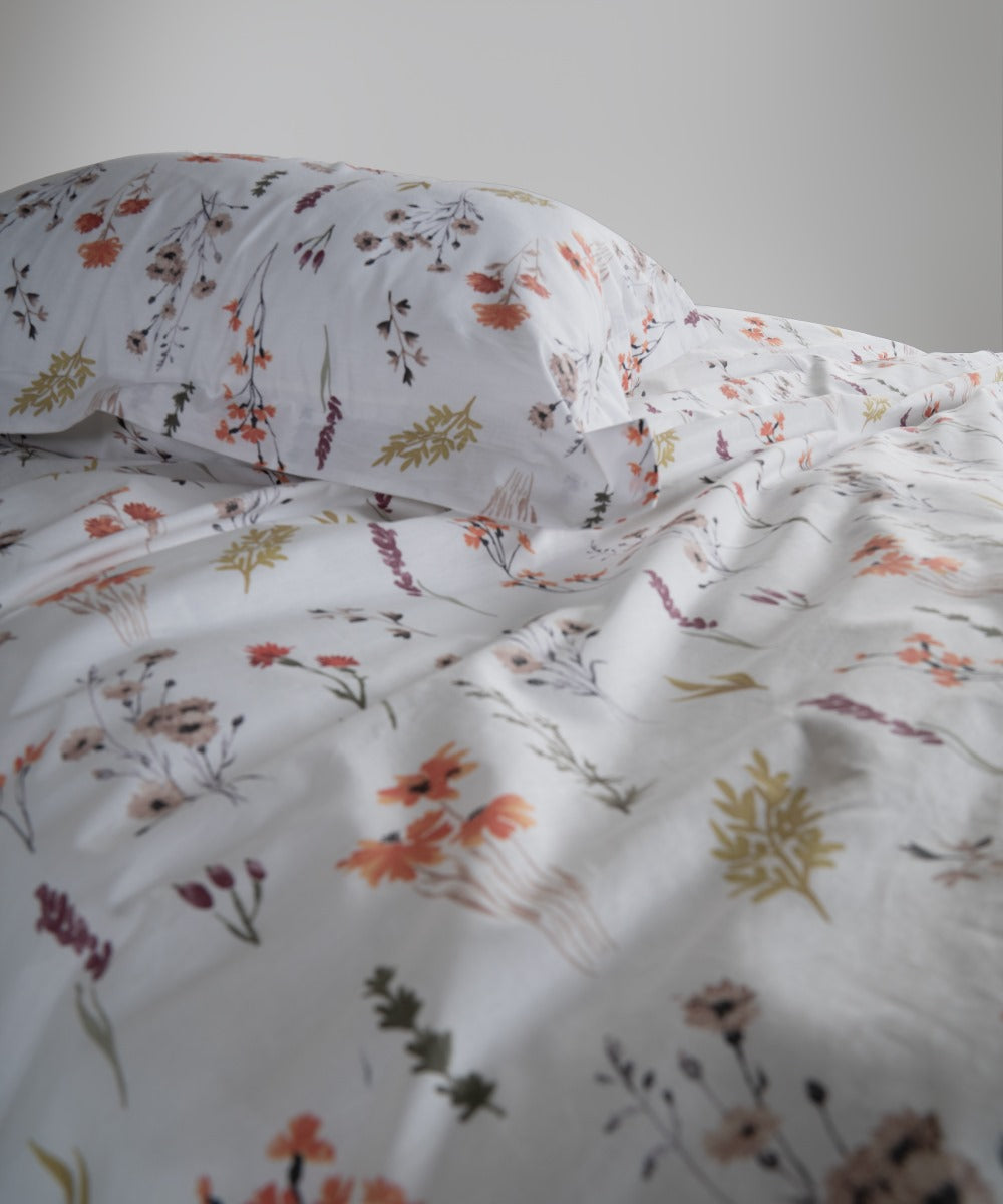 Bettwäsche-Set „Floral Dance“ | OEKO-TEX®-zertifiziertes Bettbezug-Set aus reiner Baumwolle – 144 TC