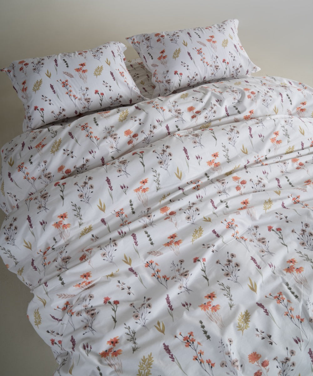 Bettwäsche-Set „Floral Dance“ | OEKO-TEX®-zertifiziertes Bettbezug-Set aus reiner Baumwolle – 144 TC