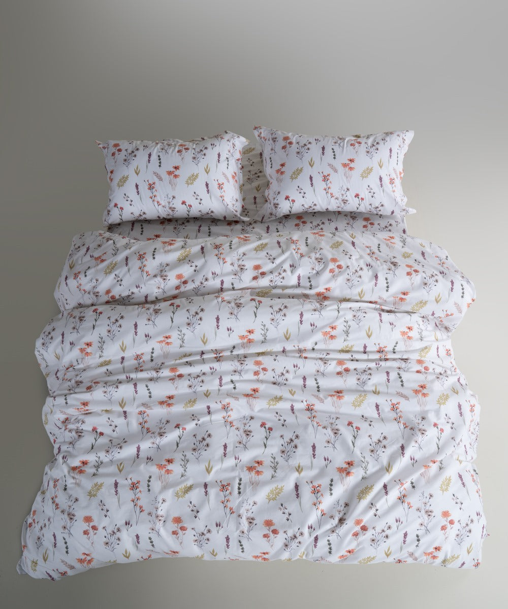 Bettwäsche-Set „Floral Dance“ | OEKO-TEX®-zertifiziertes Bettbezug-Set aus reiner Baumwolle – 144 TC