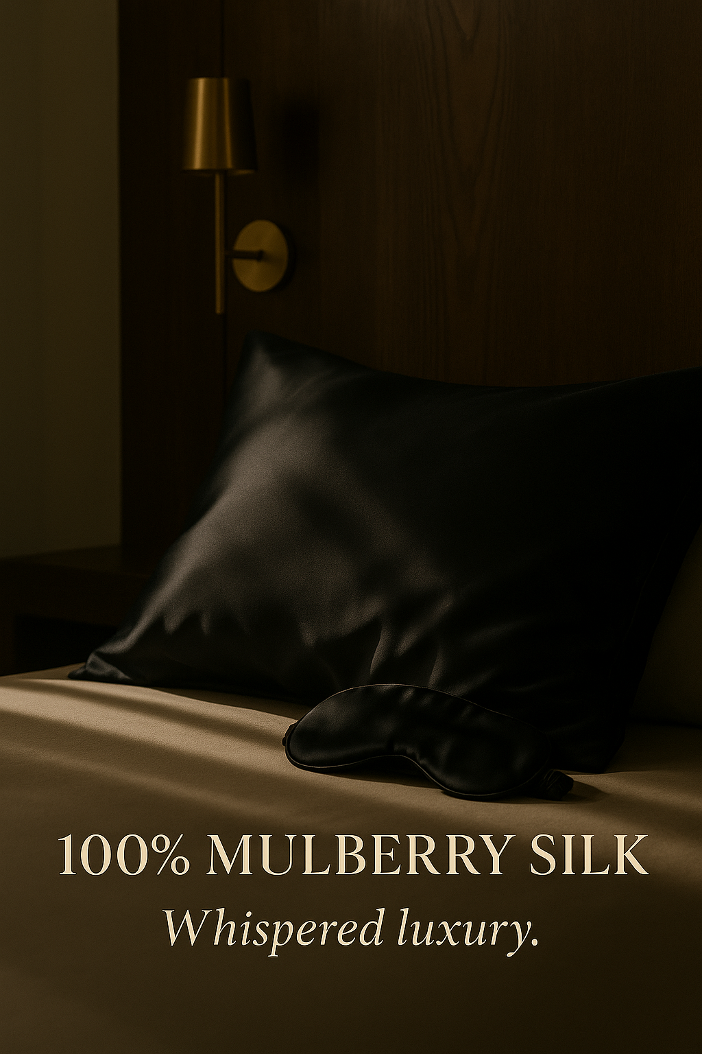 Schwarzer Kissenbezug aus 100 % Maulbeerseide – 60 x 70 cm | Hypoallergen &amp; OEKO-TEX®-zertifizierter Luxus