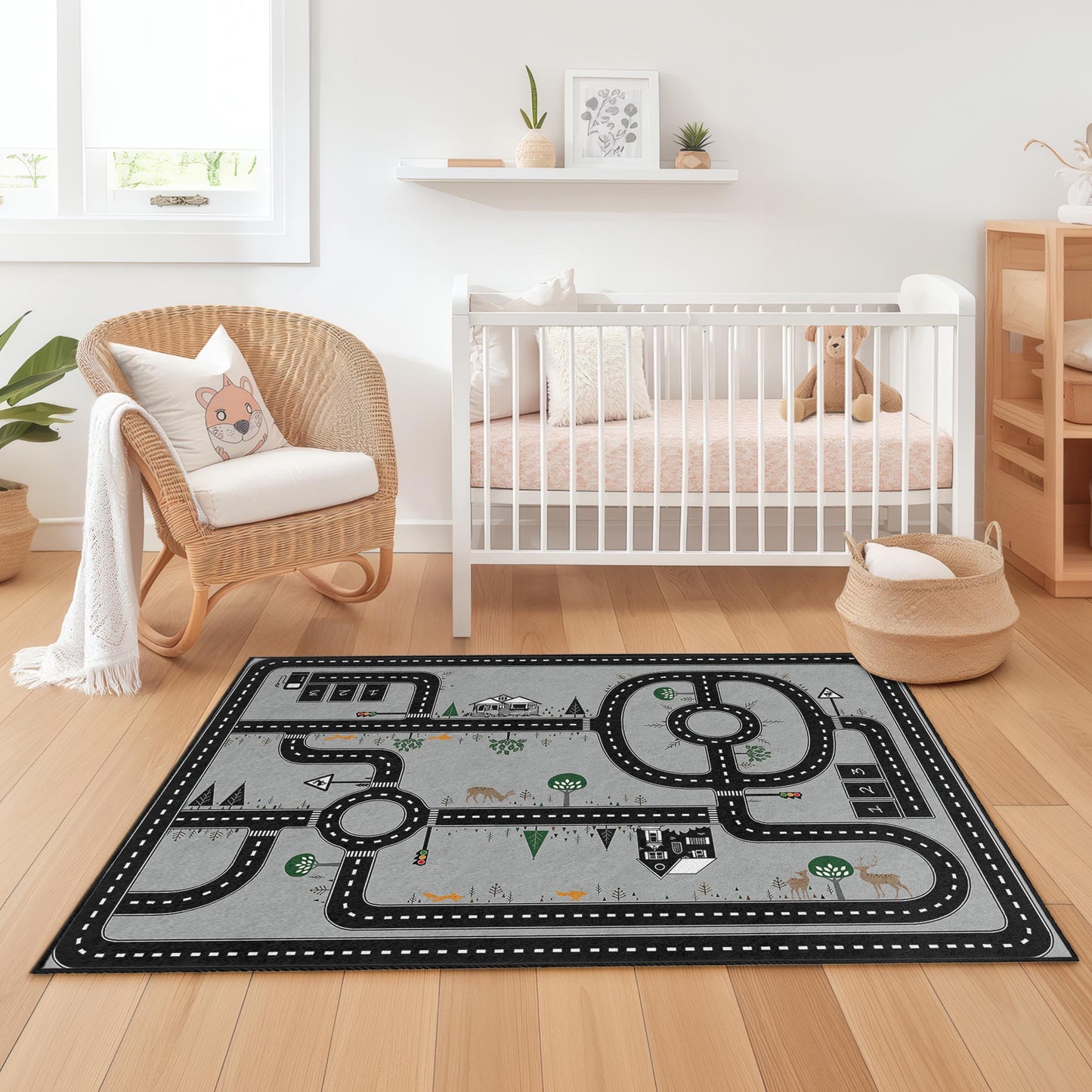 Spielteppich „Straßenkarte“: Interaktive Spielmatte, Kinderzimmerdekoration