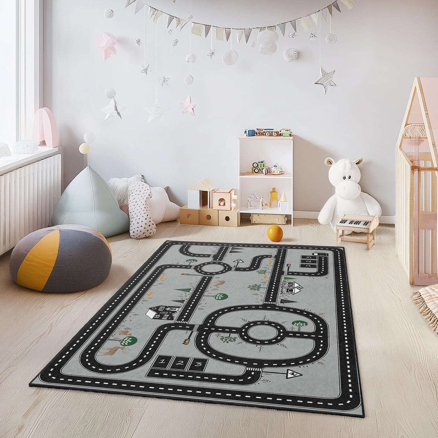 Spielteppich „Straßenkarte“: Interaktive Spielmatte, Kinderzimmerdekoration