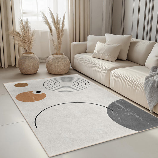 Modern Abstract Geometric Rectangular Rug, Minimalist Design Area Rug, Stylish Home Decor, Living Room Carpet, Bedroom Accent Rug