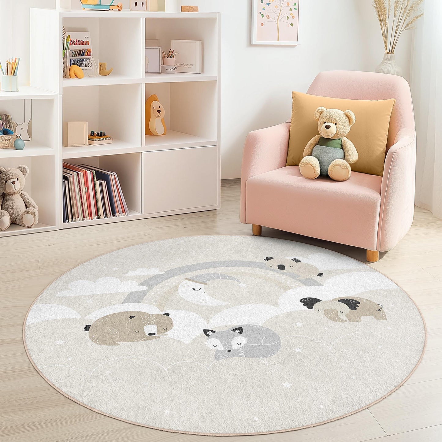 Verspielter Tier-Kinderteppich: Weiche Spielmatte fürs Kinderzimmer