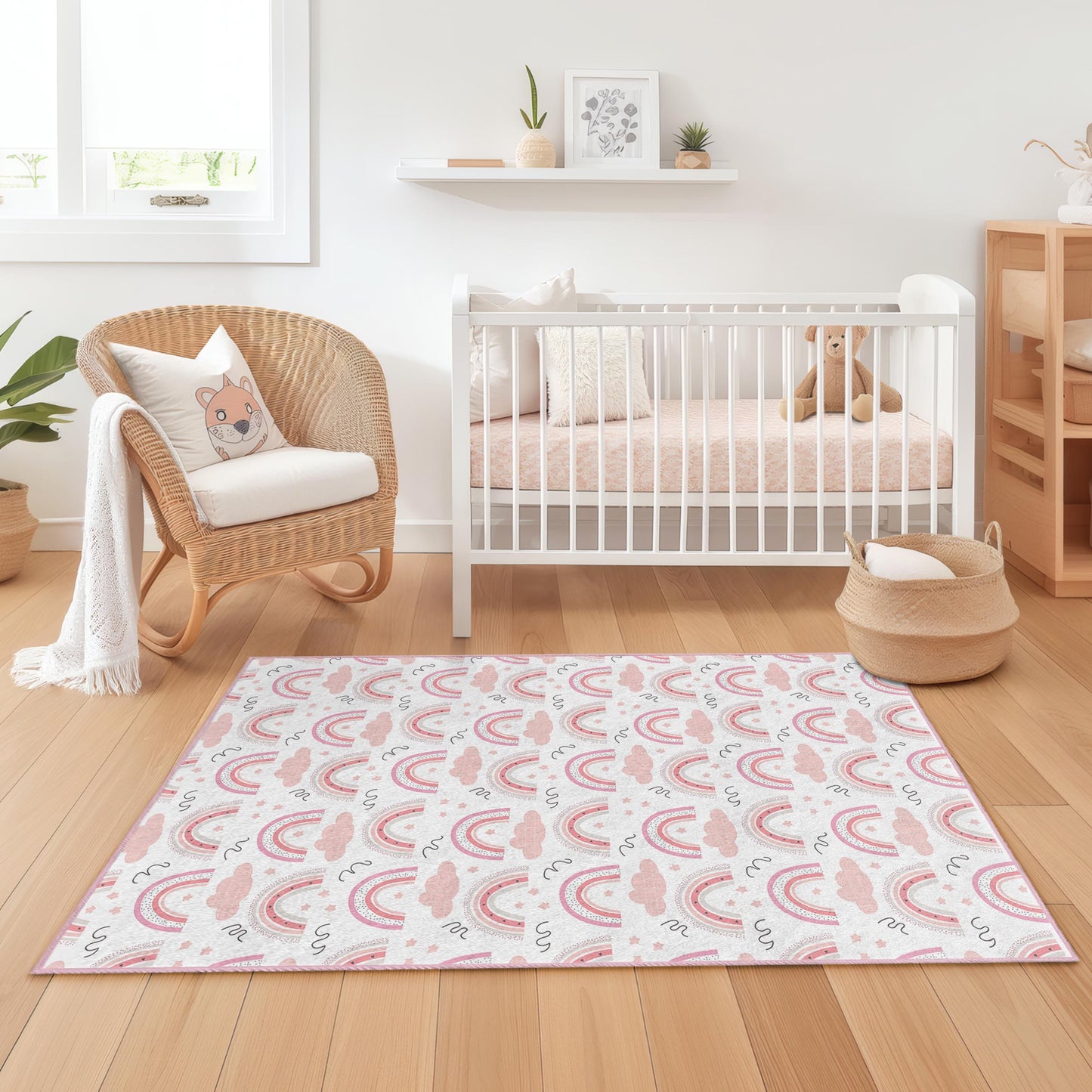Rainbow Dreams Kinderteppich: Weicher Teppich für Kinderzimmer und Spielzimmer
