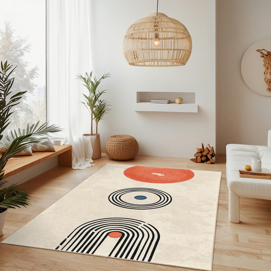 Geometric Pattern Modern Rectangle Area Rug, Abstract Design Area Rug, Living Room Rug, Bedroom Rug, Stylish Home Decor