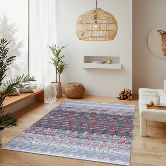 Geometric Pattern Stylish Rectangular Area Rug, Modern Indoor Carpet for Living Room, Soft Decorative Rug, Home Decor