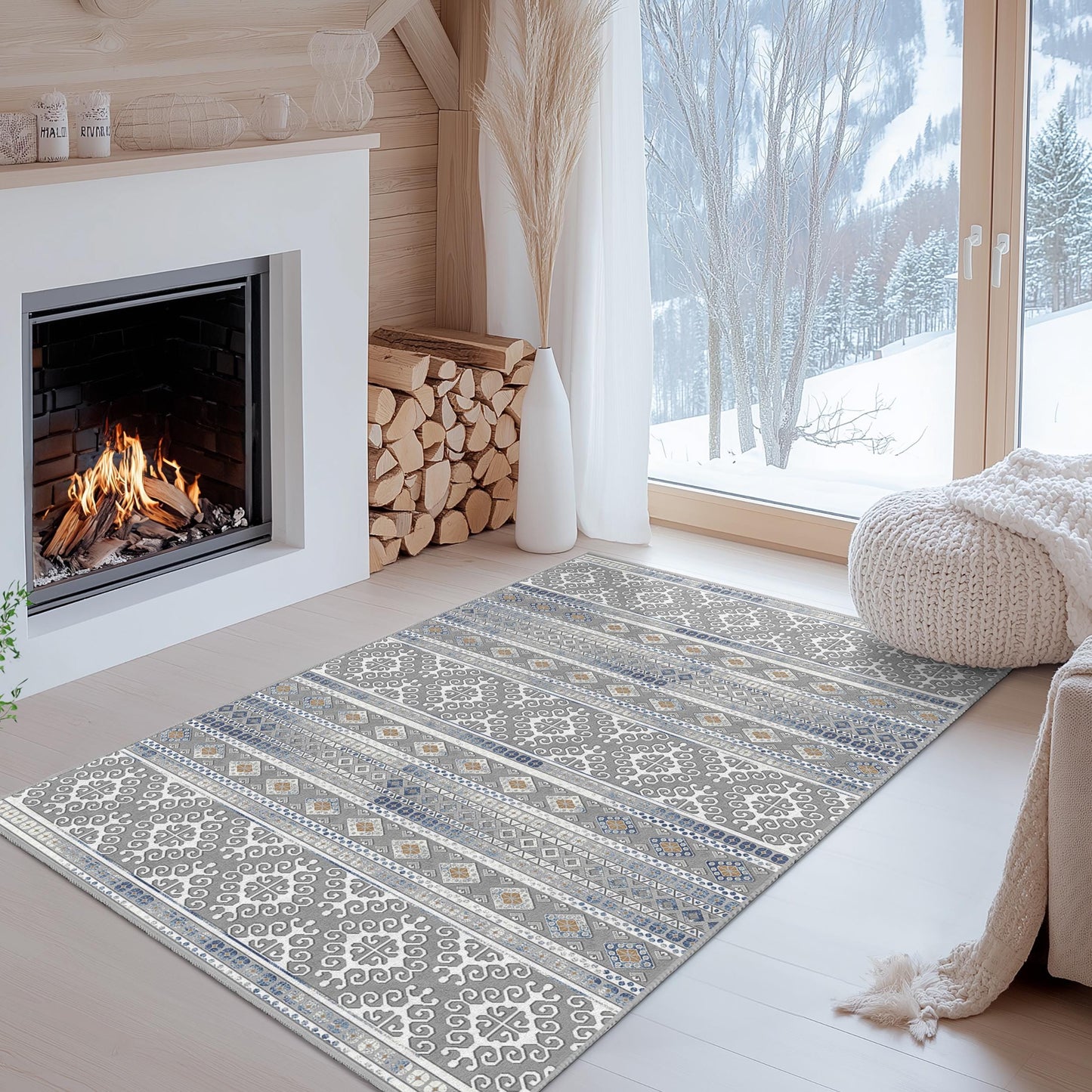 Eleganter Teppich mit geometrischem Muster, stilvoller rechteckiger Teppich für das Wohnzimmer, moderne Wohndekoration, Teppich mit geometrischem Design