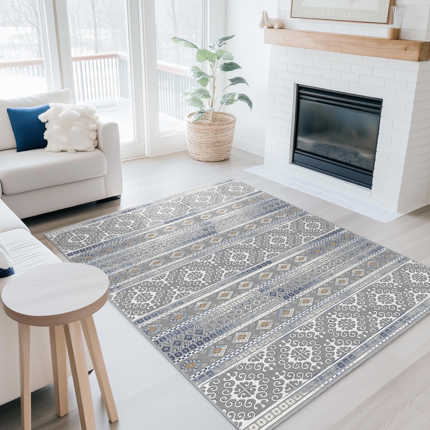 Eleganter Teppich mit geometrischem Muster, stilvoller rechteckiger Teppich für das Wohnzimmer, moderne Wohndekoration, Teppich mit geometrischem Design