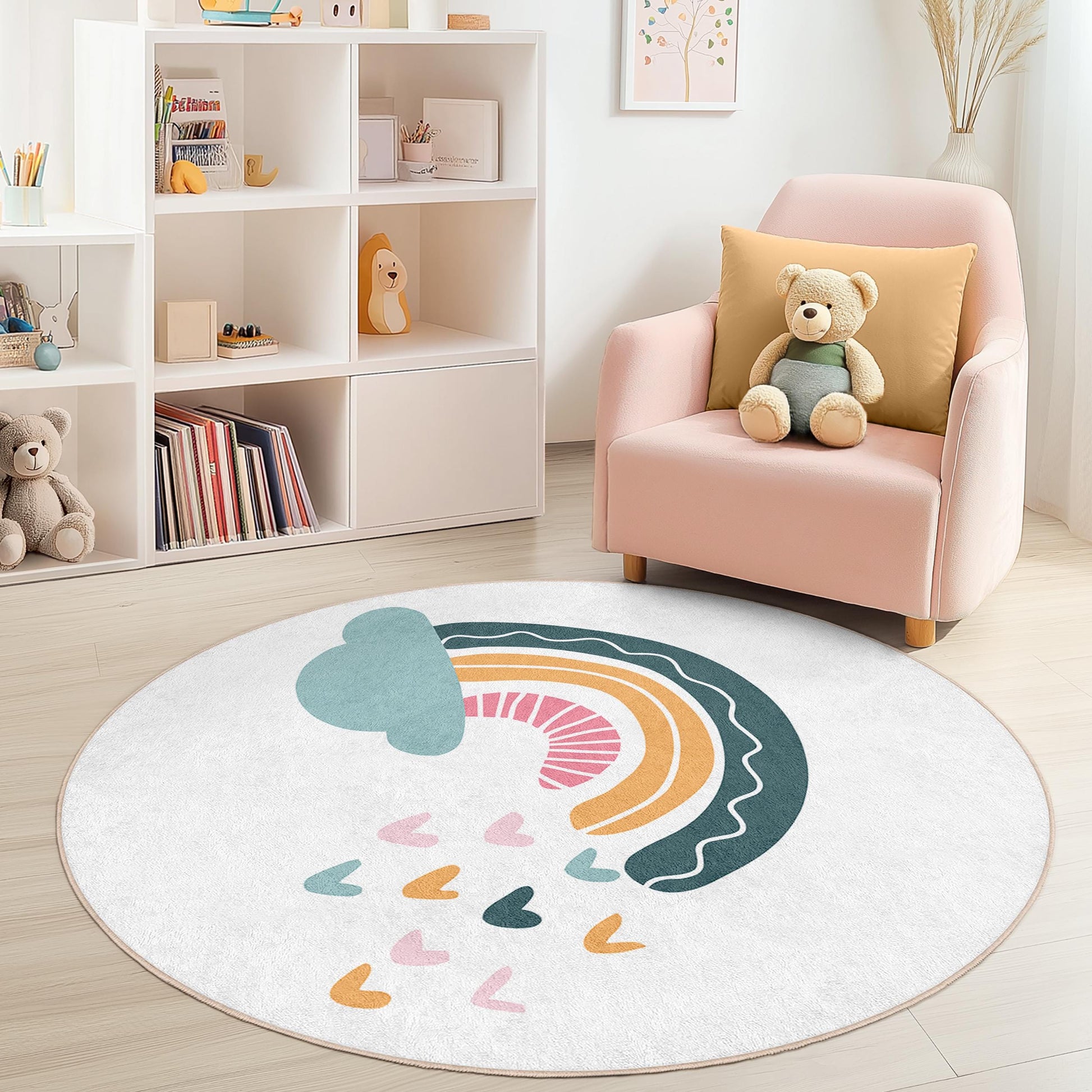 Rainbow Kids Rug: Soft Play Mat, Playful Nursery Decor