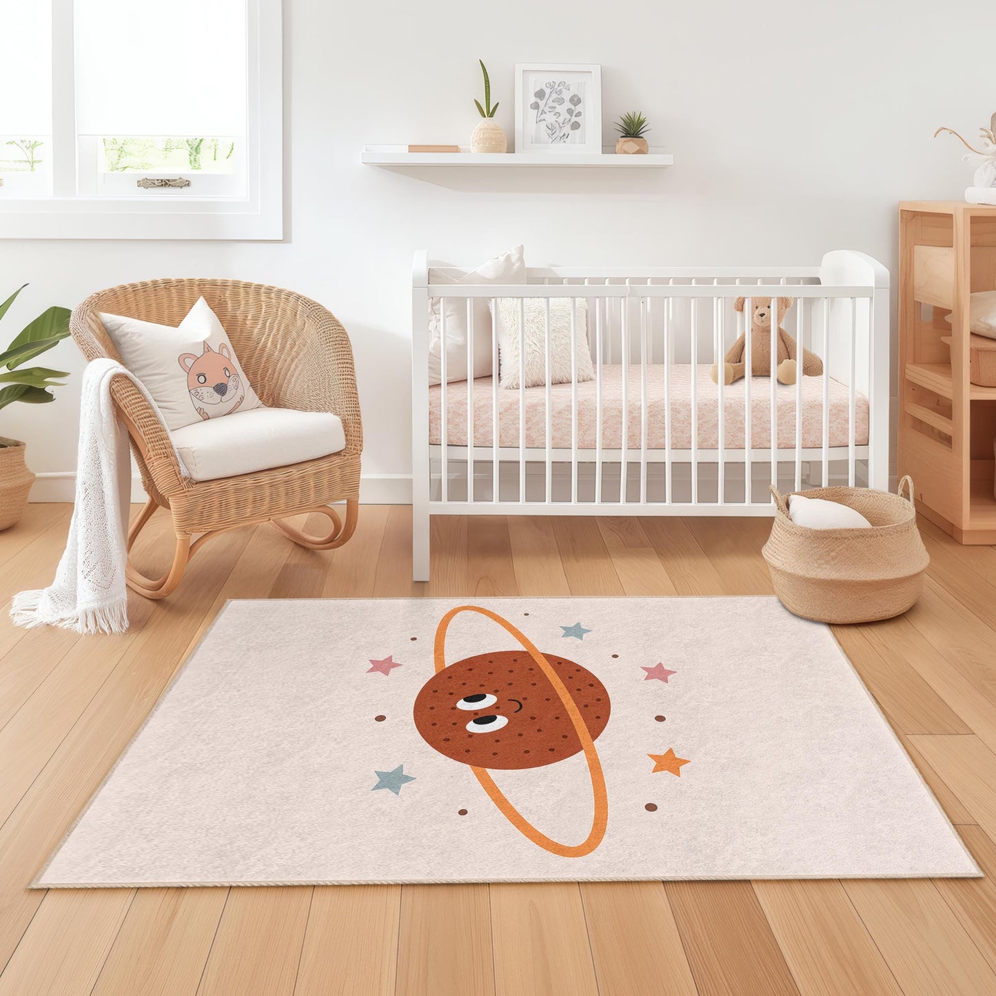 Planet Kids Teppich: Lustiger Weltraum-Spielzimmerteppich