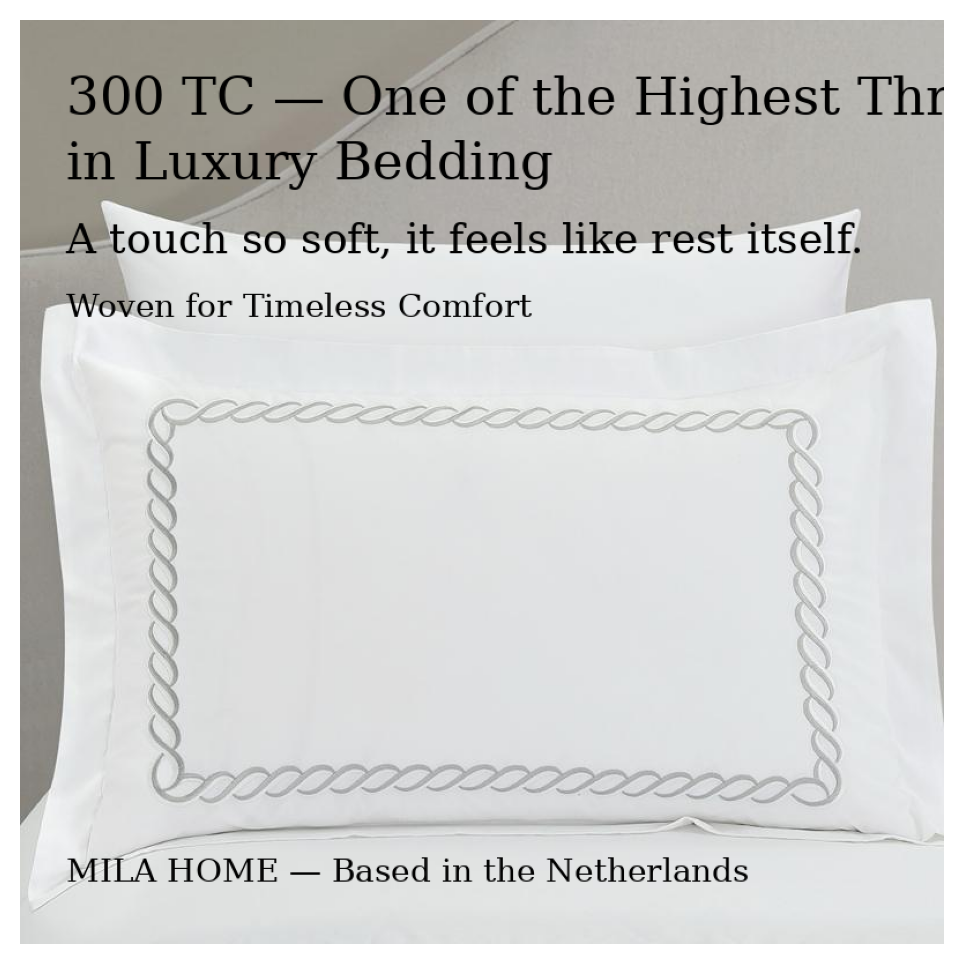 Hotel Collection – Eden Edition | Luxuriöse weiße Bettwäsche mit Seilstickerei – 300 Fäden pro Zoll Premium-Baumwolle – 6-teiliges zeitloses Bettbezug-Set