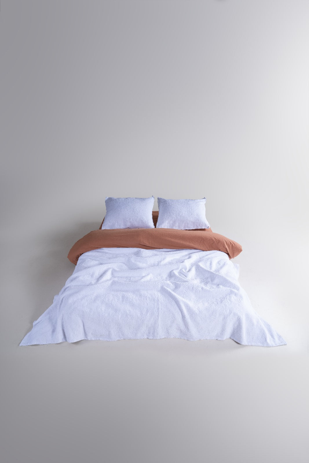 Rilievo Romantic White - Jacquard-Tagesdecke &amp; Kissenbezüge